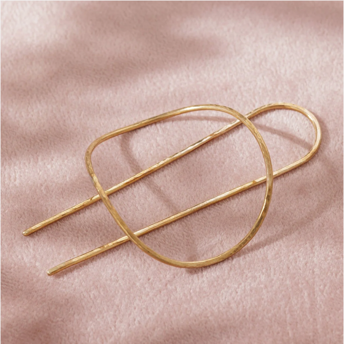 x ADORN512 Brass Oval Hair Pin