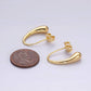 14K Gold Filled 20mm Molten Drop Minimalist French Hook Earrings