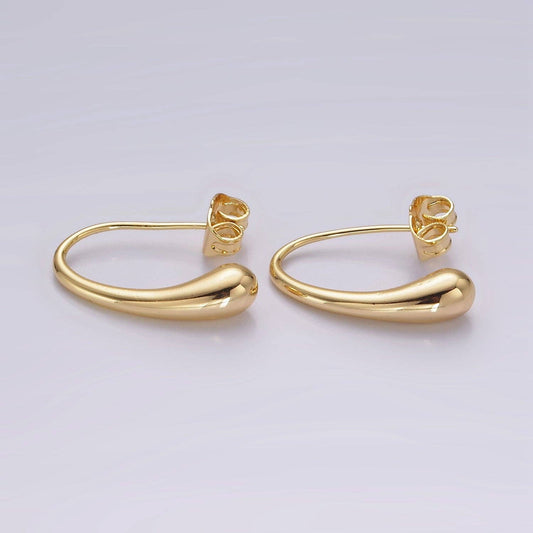 14K Gold Filled 20mm Molten Drop Minimalist French Hook Earrings