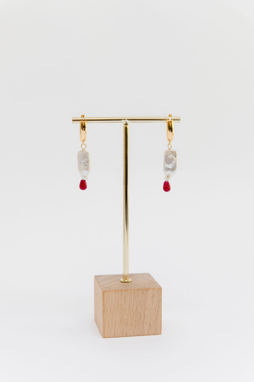 Pearl & Flame Earrings