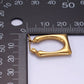 Stainless Steel 20mm U-Shaped Rectangular Minimalist Earring