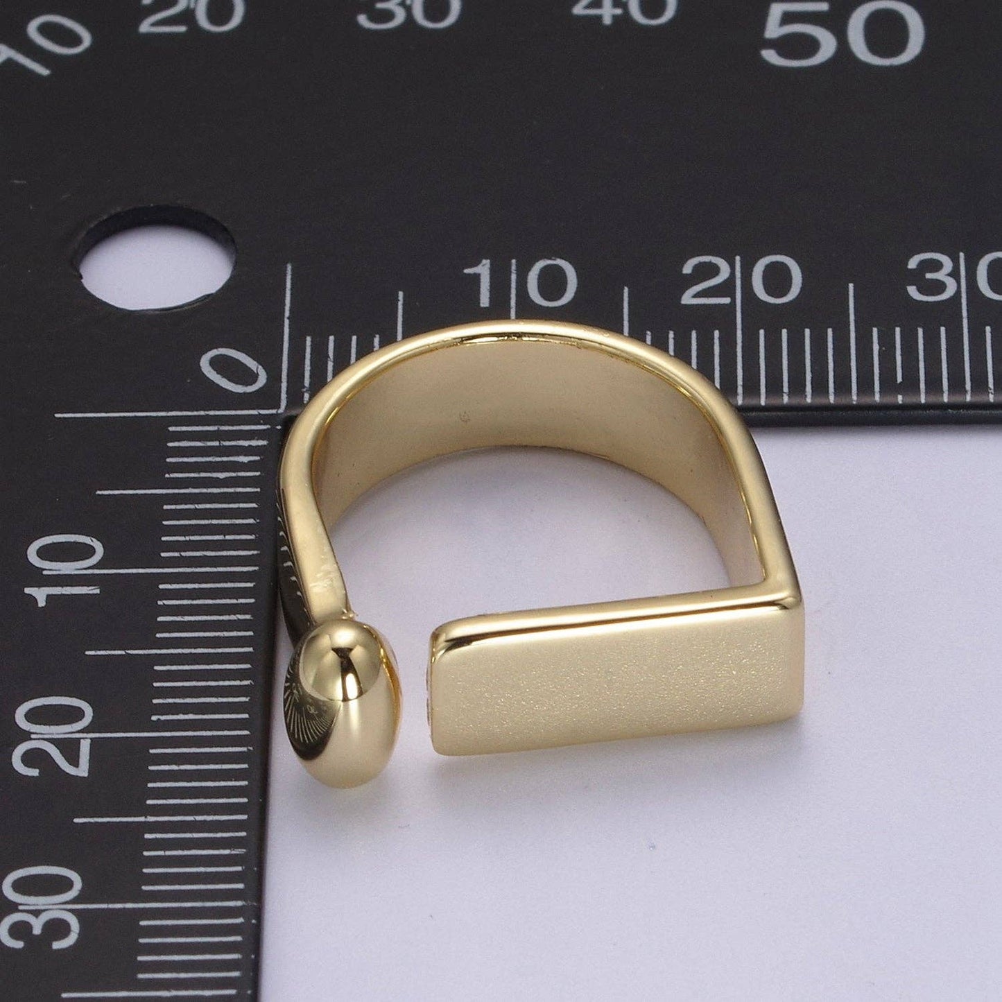 14k Gold Filled Rectangle Gold Signet Ring